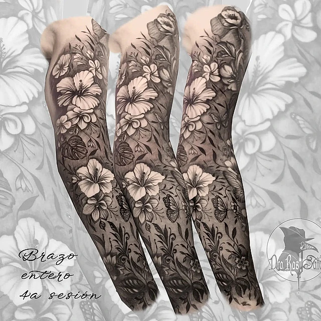 tatuaje de flores