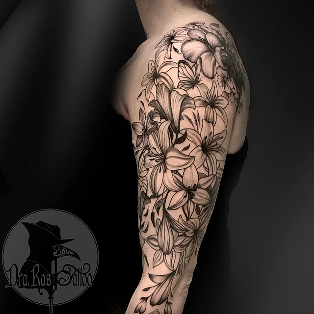 tatuaje de flores